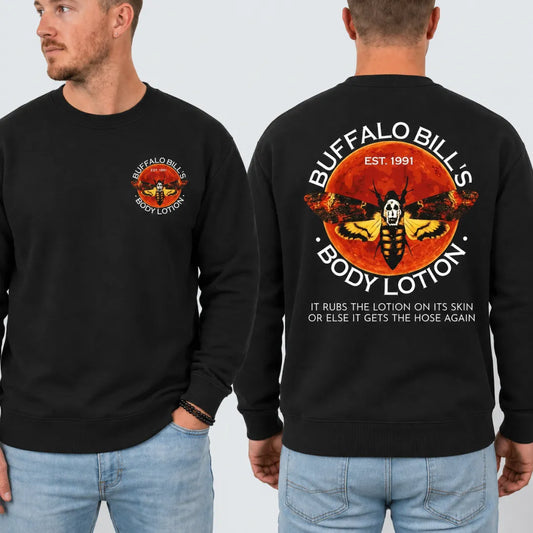 Buffalo Bill's Body Lotion Halloween Sweatshirt
