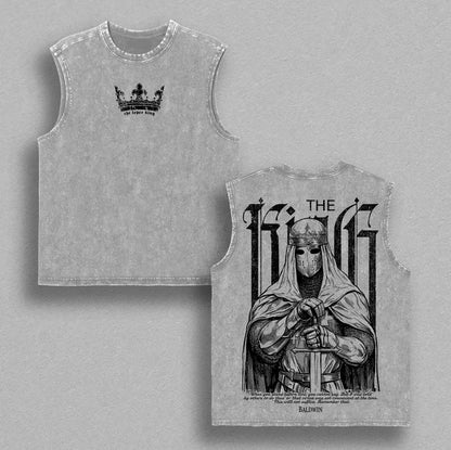 Baldwin IV The Leper King Vintage Washed T-Shirt Hoodie Sweatshirt – Gothic Christian Crusader Streetwear