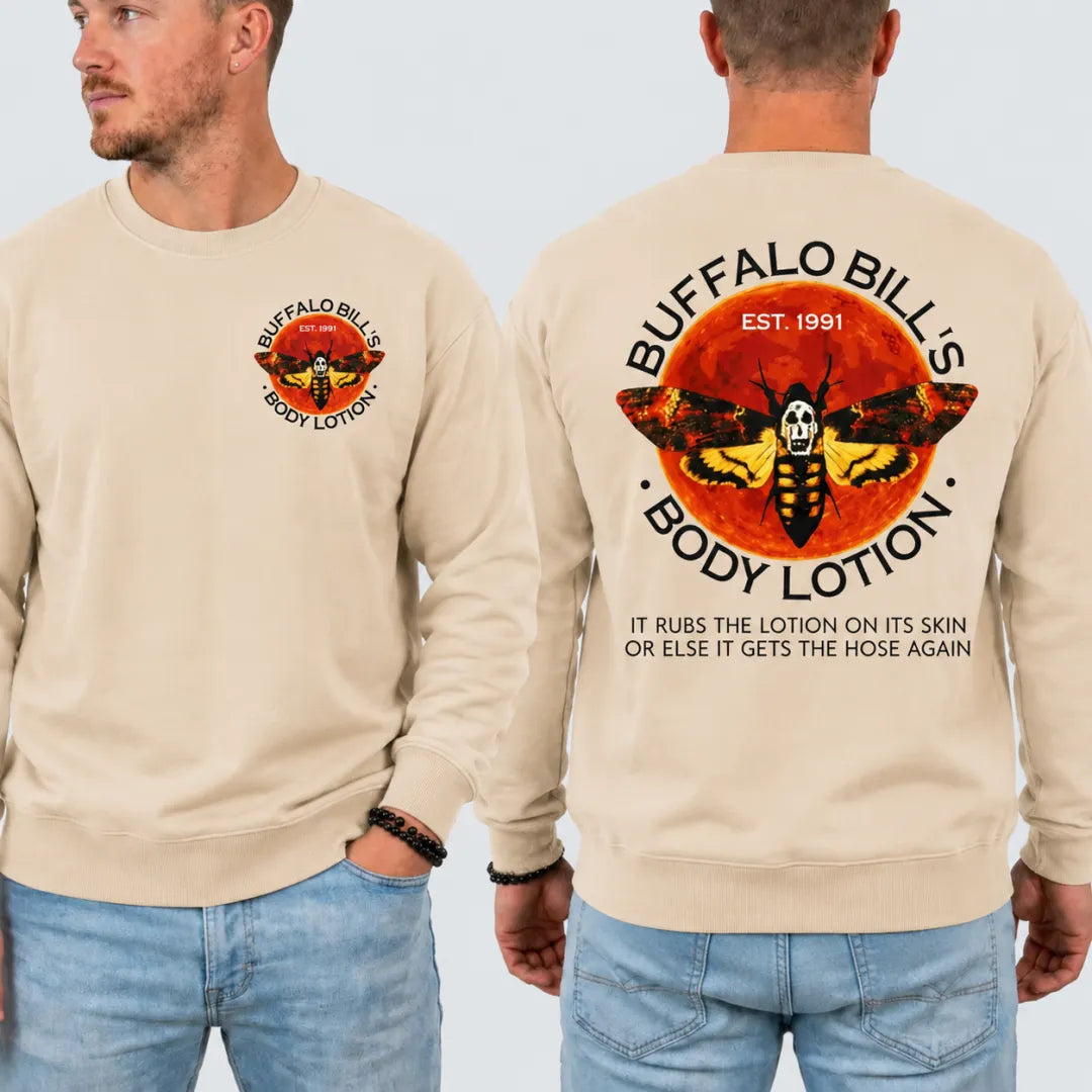 Buffalo Bill's Body Lotion Halloween Sweatshirt