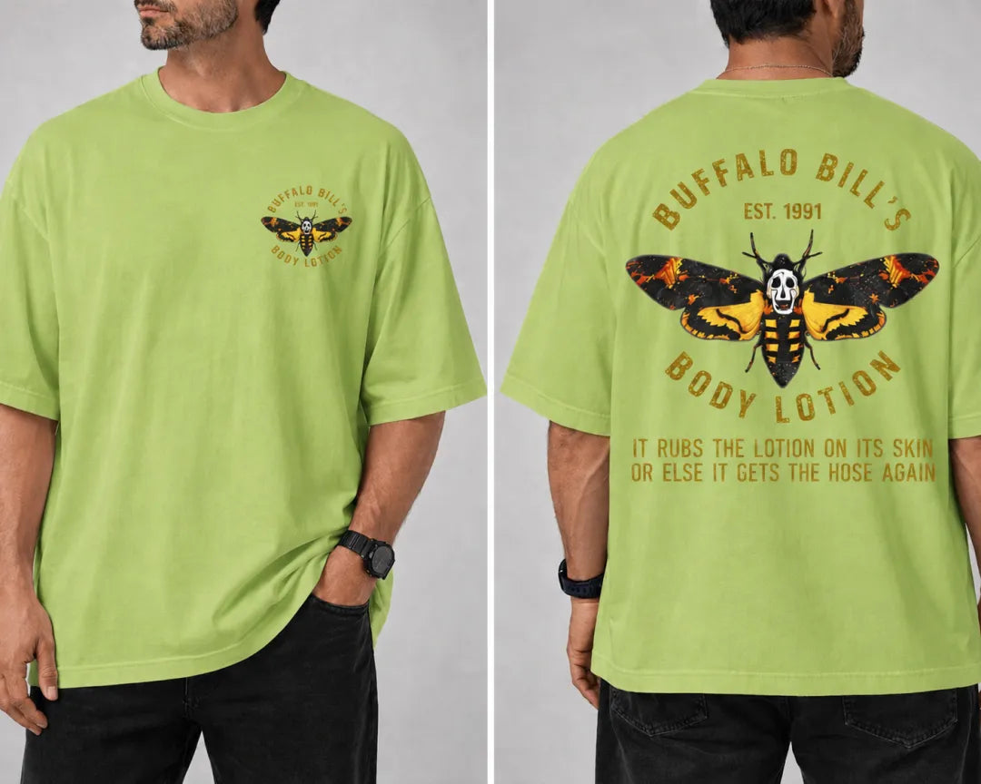 Buffalo Bill Body Lotion Vintage Gold Lettering Graphic Tee