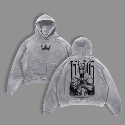 Baldwin IV The Leper King Vintage Washed T-Shirt Hoodie Sweatshirt – Gothic Christian Crusader Streetwear