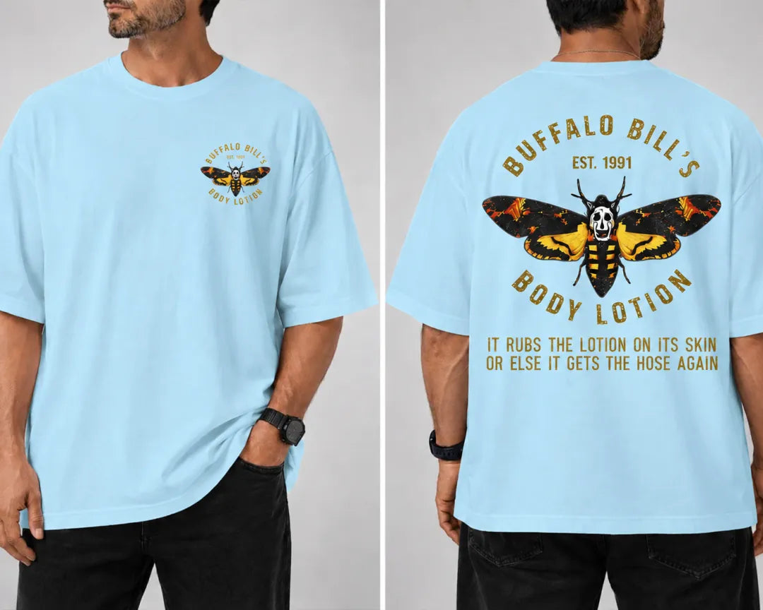 Buffalo Bill Body Lotion Vintage Gold Lettering Graphic Tee
