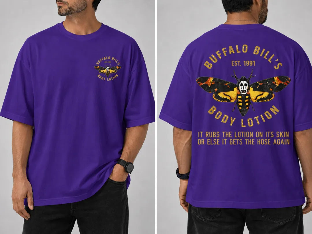Buffalo Bill Body Lotion Vintage Gold Lettering Graphic Tee