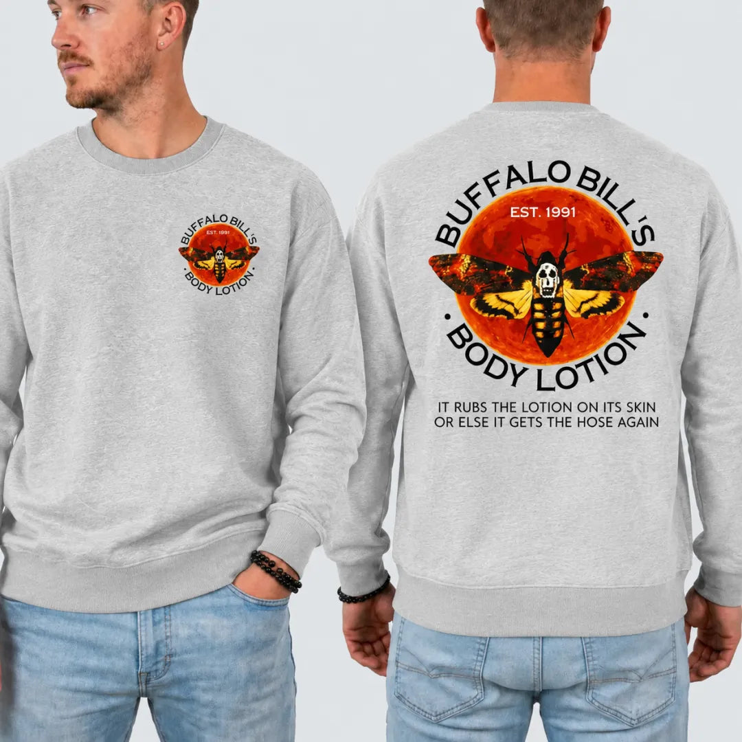 Buffalo Bill's Body Lotion Halloween Sweatshirt