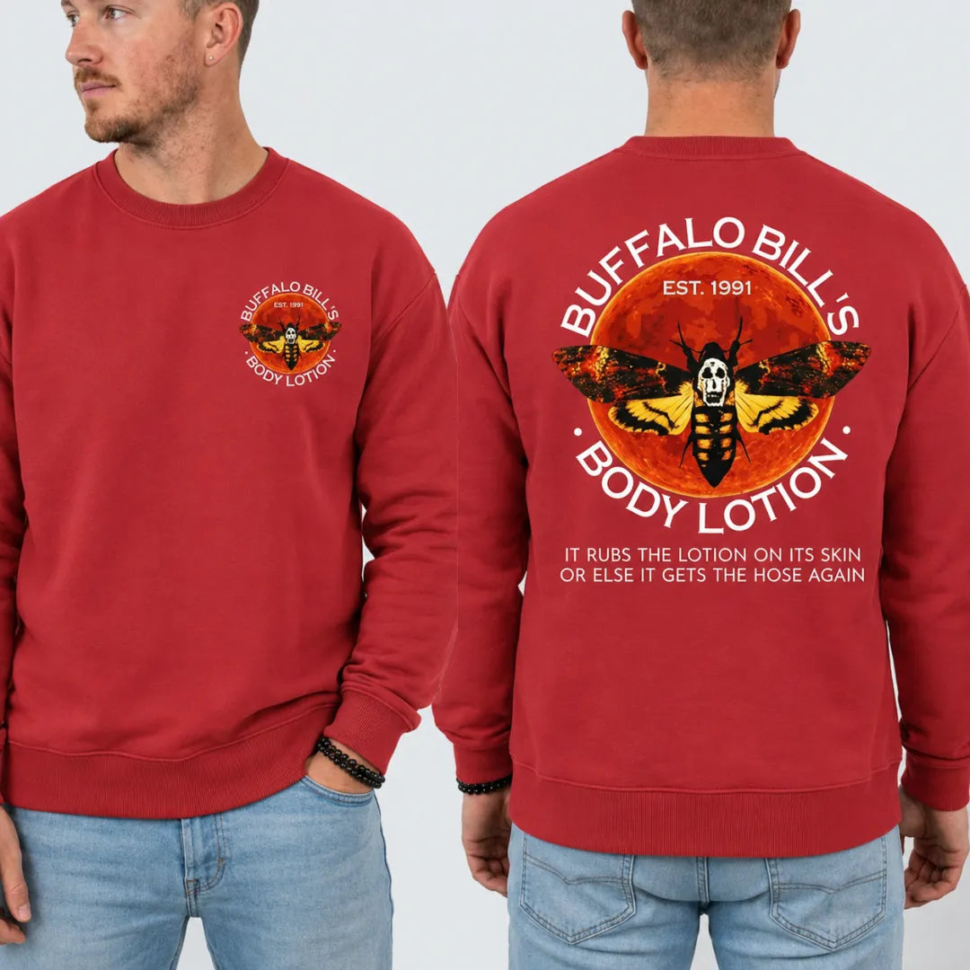 Buffalo Bill's Body Lotion Halloween Sweatshirt