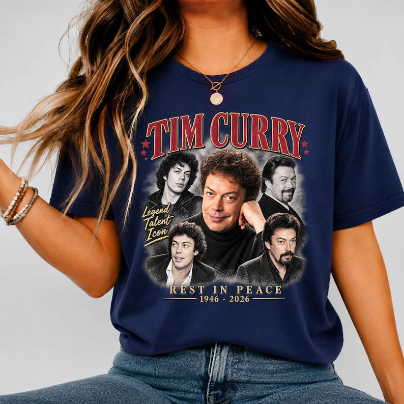 Tim Curry Memorial Shirt, Rest In Peace Tim Curry Tshirt In Loving Memory RIP Tim Curry Tee, 1946-2026 Tribute, Vintage Graphic T-Shirt