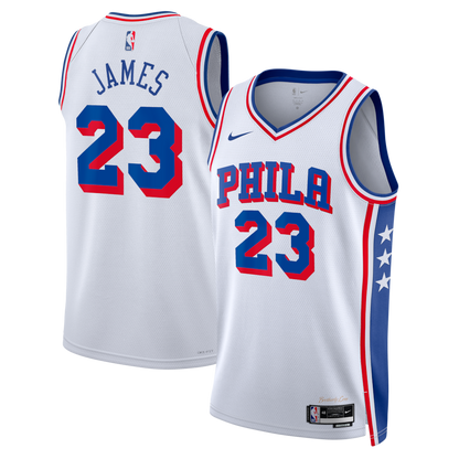 Unisex Philadelphia 76ers LeBron James Royal Swingman Jersey - All Stitched
